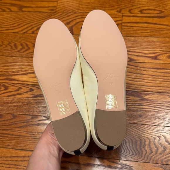 J Crew Kiki ballet flats navy cream cap toe size 7.5 NWOB - Picture 8 of 9